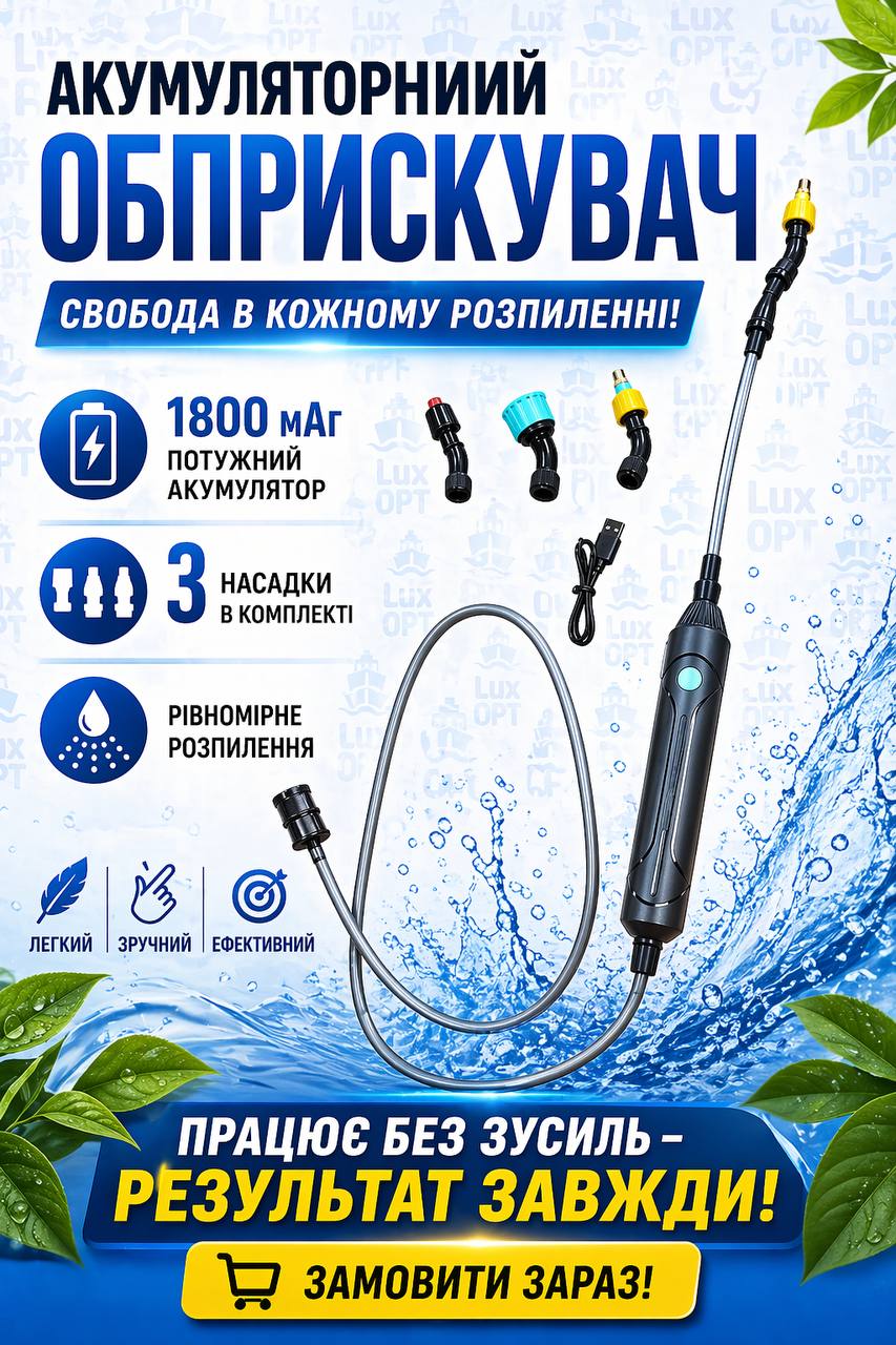 Акумуляторний ручний обприскувач
